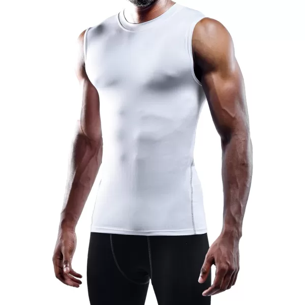 NELEUS Men's 3 Pack Dry Fit Compression Tank Top