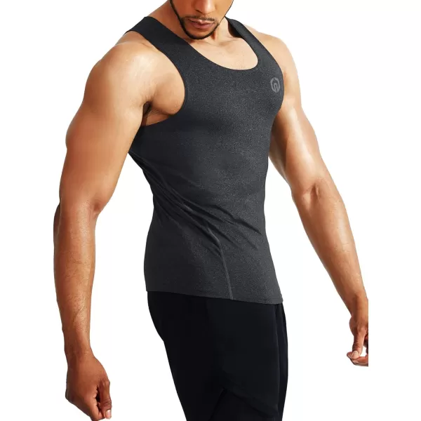 NELEUS Men's 3 Pack Dry Fit Compression Tank Top,3 Pack)