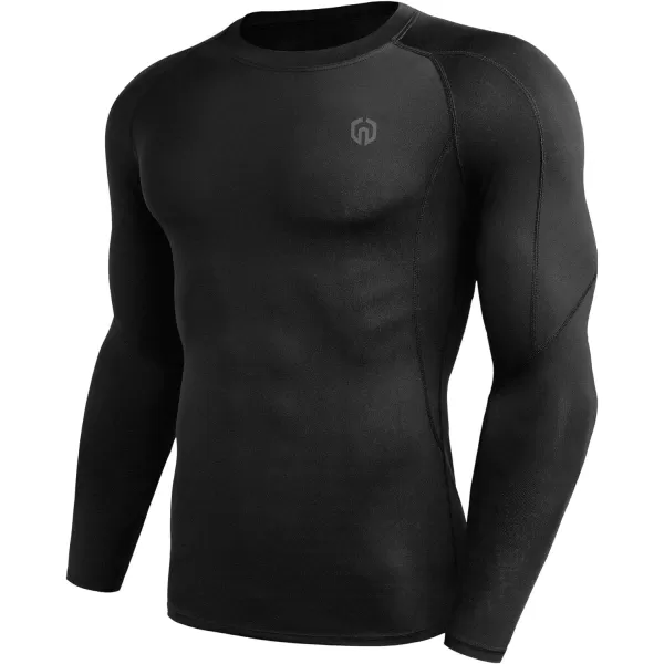 NELEUS Men's 3 Pack Dry Fit Long Sleeve Compression Shirts Workout Running Shirts