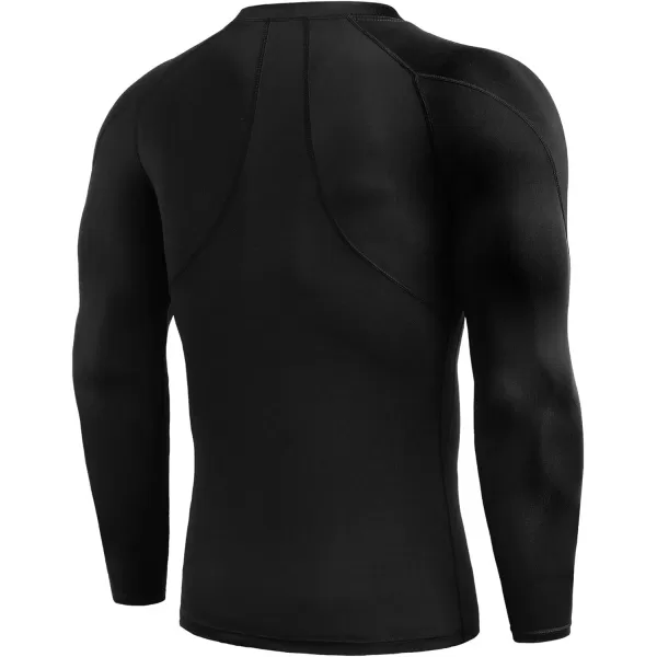 NELEUS Men's 3 Pack Dry Fit Long Sleeve Compression Shirts Workout Running Shirts