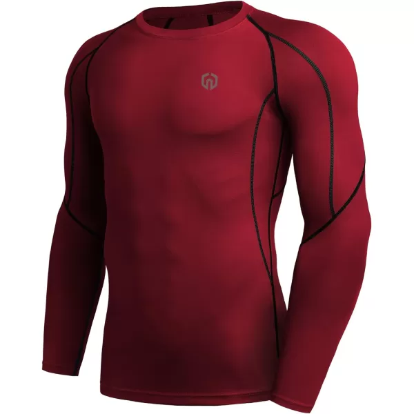 NELEUS Men's 3 Pack Dry Fit Long Sleeve Compression Shirts Workout Running Shirts