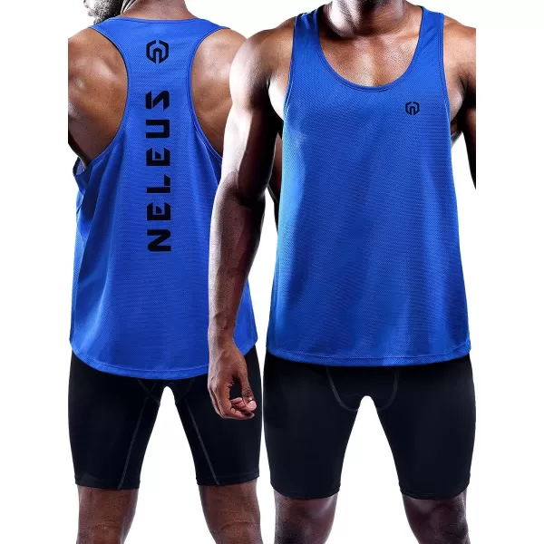 NELEUS Men's 3 Pack Dry Fit Y-Back Muscle Tank Top