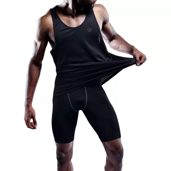 NELEUS Men's 3 Pack Dry Fit Y-Back Muscle Tank Top