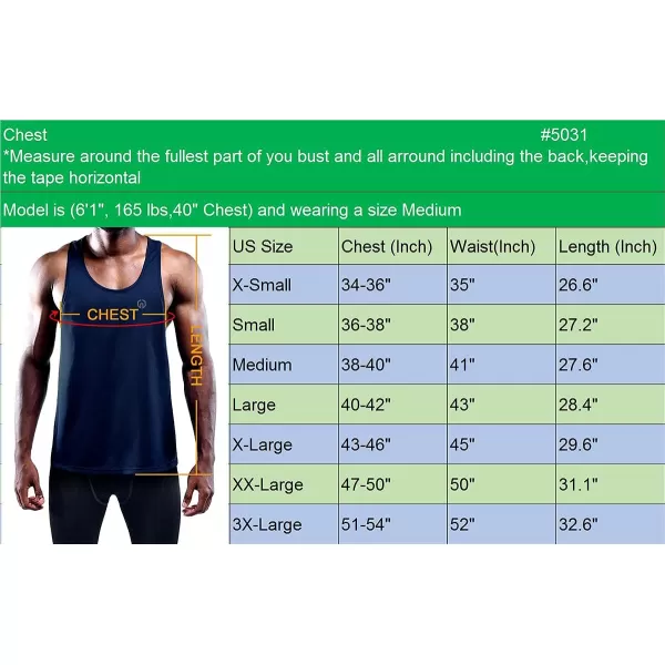 NELEUS Men's 3 Pack Dry Fit Y-Back Muscle Tank Top
