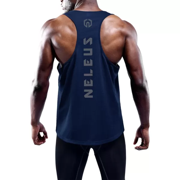 NELEUS Men's 3 Pack Dry Fit Y-Back Muscle Tank Top