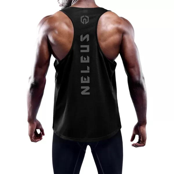 NELEUS Men's 3 Pack Dry Fit Y-Back Muscle Tank Top