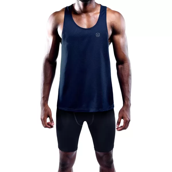NELEUS Men's 3 Pack Dry Fit Y-Back Muscle Tank Top