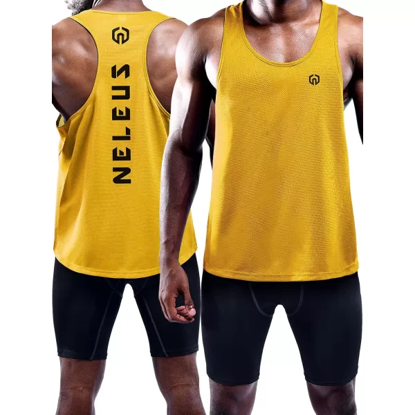 NELEUS Men's 3 Pack Dry Fit Y-Back Muscle Tank Top