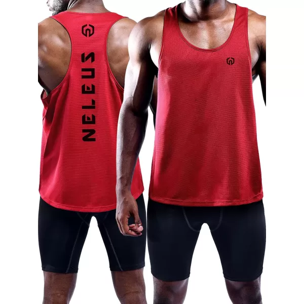 NELEUS Men's 3 Pack Dry Fit Y-Back Muscle Tank Top