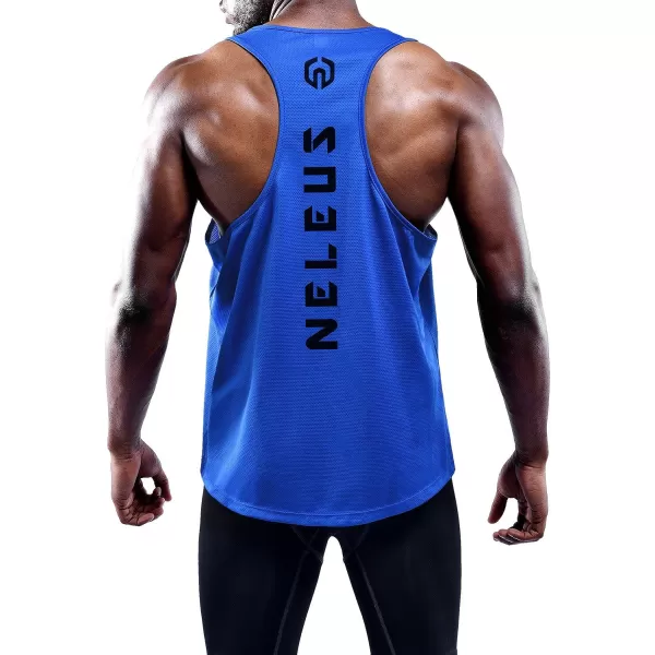 NELEUS Men's 3 Pack Dry Fit Y-Back Muscle Tank Top
