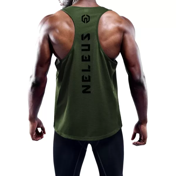 NELEUS Men's 3 Pack Dry Fit Y-Back Muscle Tank Top