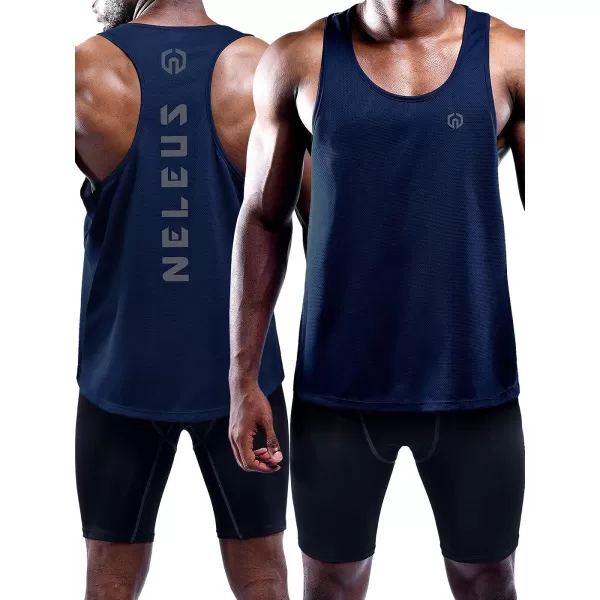 NELEUS Men's 3 Pack Dry Fit Y-Back Muscle Tank Top
