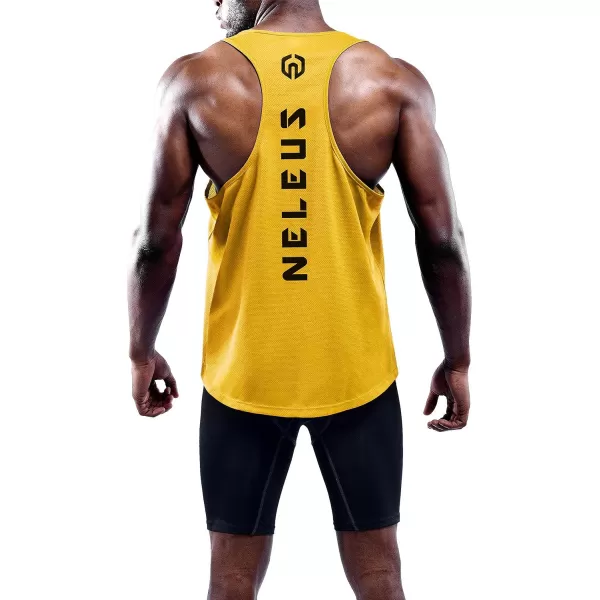 NELEUS Men's 3 Pack Dry Fit Y-Back Muscle Tank Top