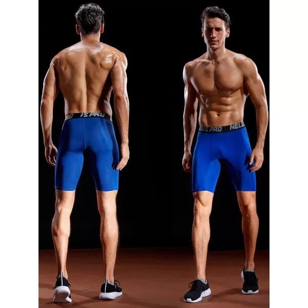 NELEUS Men's 3 Pack Performance Compression Shorts