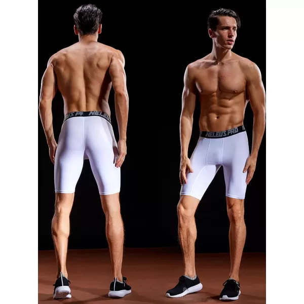 NELEUS Men's 3 Pack Performance Compression Shorts