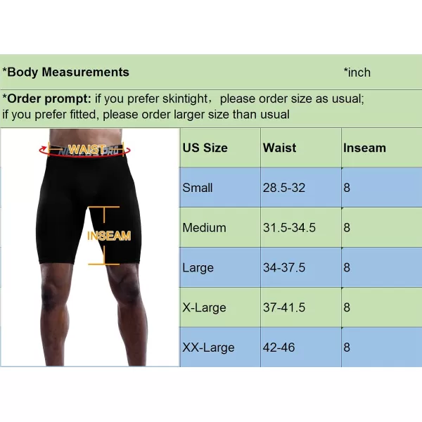 NELEUS Men's 3 Pack Performance Compression Shorts
