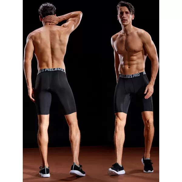 NELEUS Men's 3 Pack Performance Compression Shorts