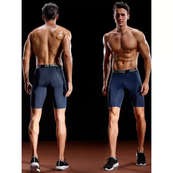 NELEUS Men's 3 Pack Performance Compression Shorts