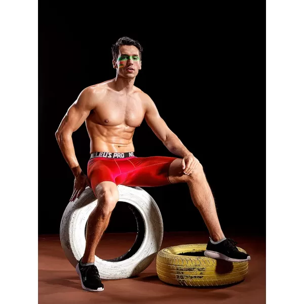 NELEUS Men's 3 Pack Performance Compression Shorts
