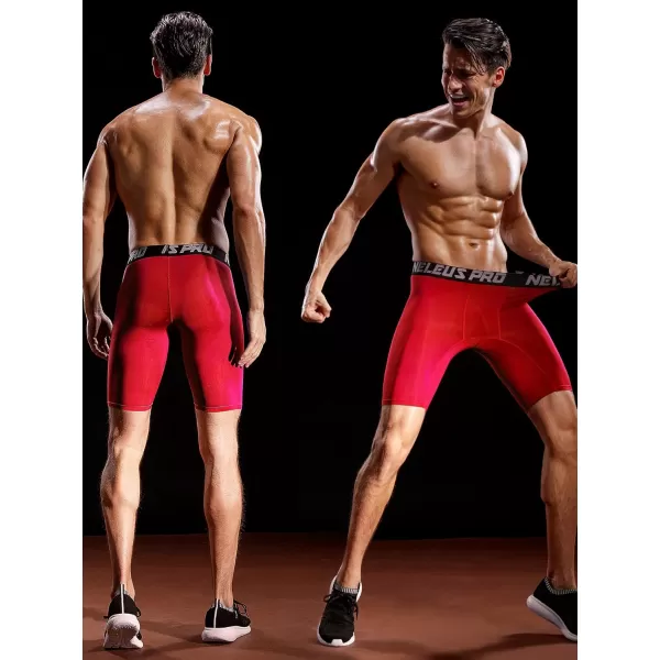 NELEUS Men's 3 Pack Performance Compression Shorts