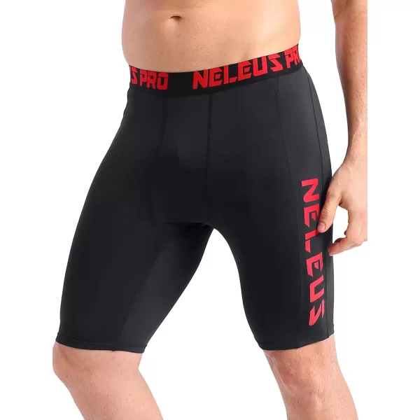 NELEUS Men's 3 Pack Running Compression Shorts with Pockets