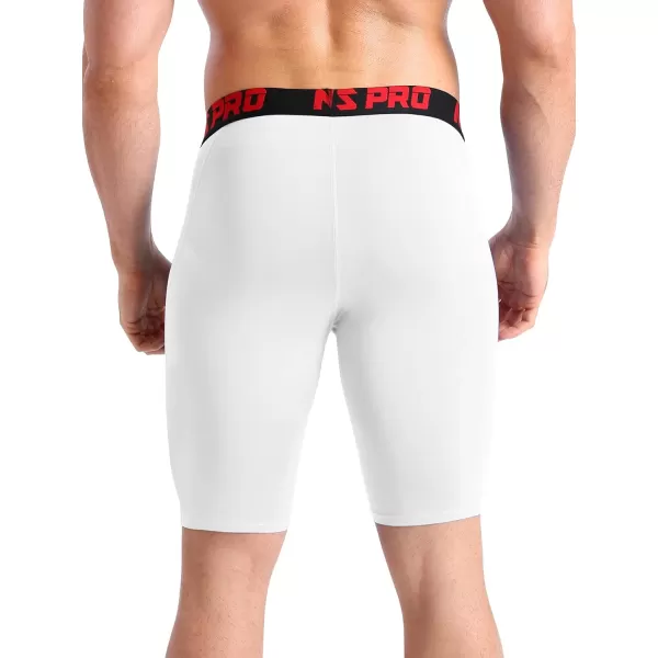 NELEUS Men's 3 Pack Running Compression Shorts with Pockets