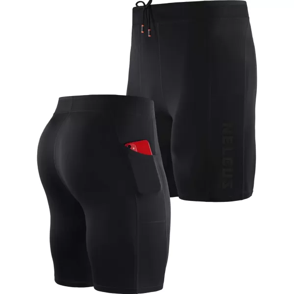 NELEUS Men's 3 Pack Running Compression Shorts with Pockets