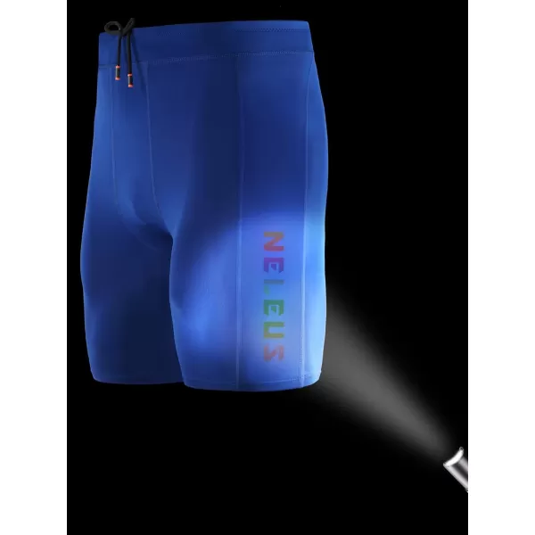 NELEUS Men's 3 Pack Running Compression Shorts with Pockets