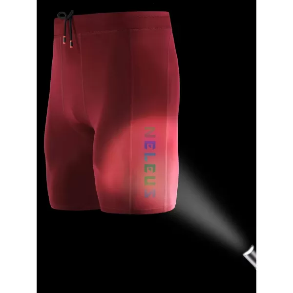 NELEUS Men's 3 Pack Running Compression Shorts with Pockets