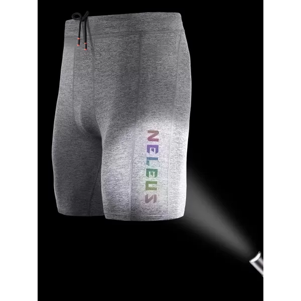NELEUS Men's 3 Pack Running Compression Shorts with Pockets