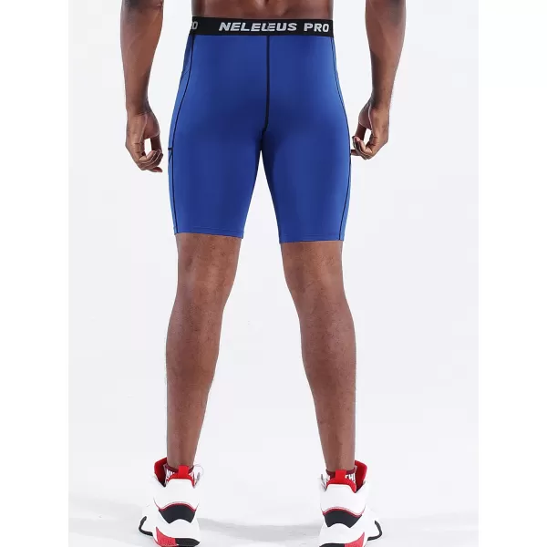 NELEUS Men's 3 Pack Running Compression Shorts with Pockets
