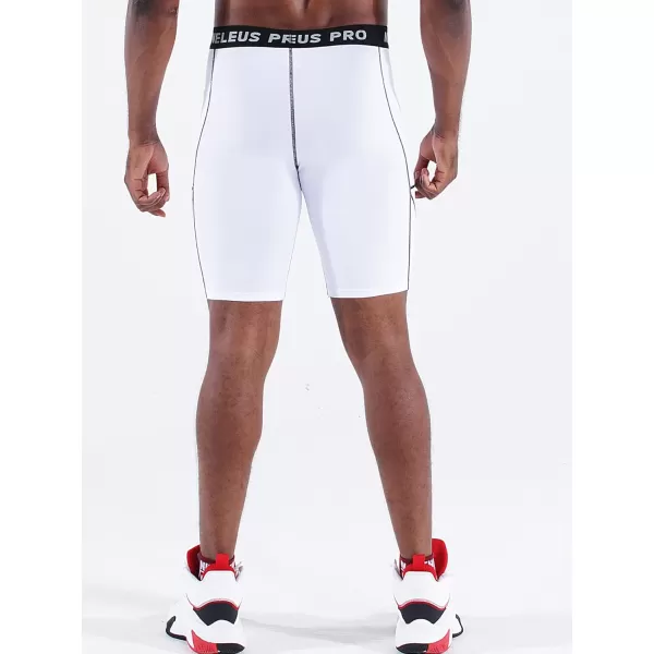 NELEUS Men's 3 Pack Running Compression Shorts with Pockets