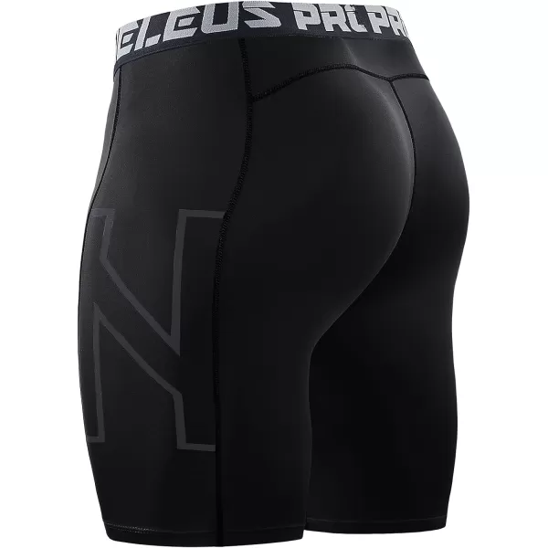NELEUS Men's 3 Pack Running Compression Shorts with Pockets