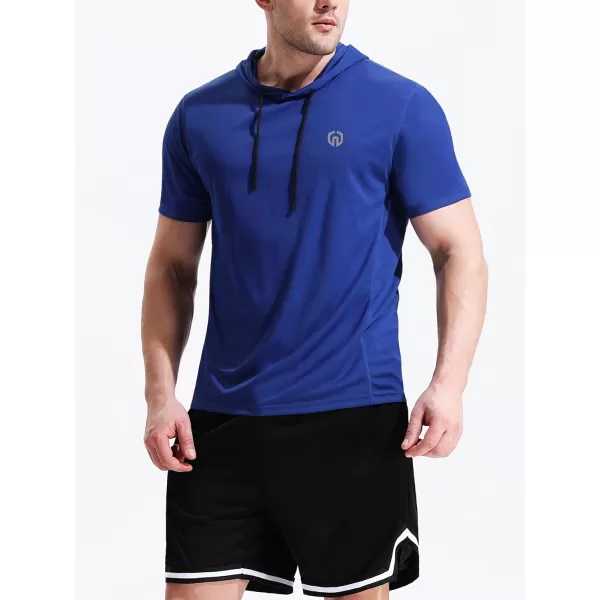 NELEUS Men's 3 Pack Running Shirt Mesh Workout Athletic Shirts with Hoods