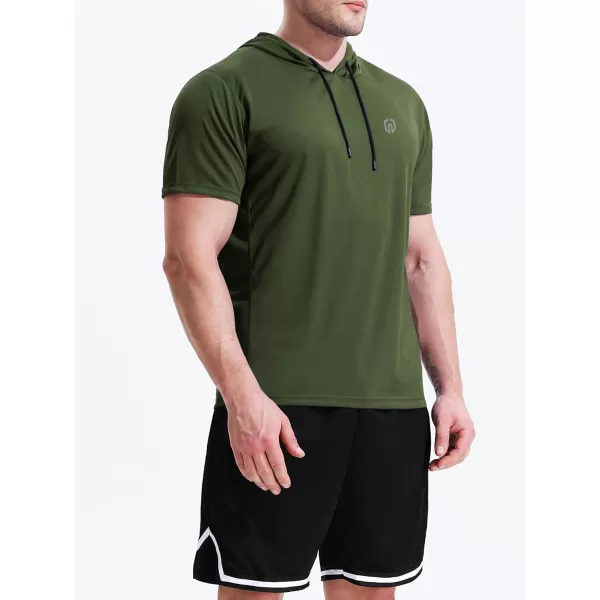 NELEUS Men's 3 Pack Running Shirt Mesh Workout Athletic Shirts with Hoods