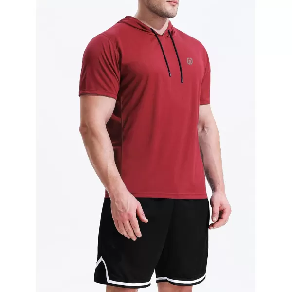 NELEUS Men's 3 Pack Running Shirt Mesh Workout Athletic Shirts with Hoods