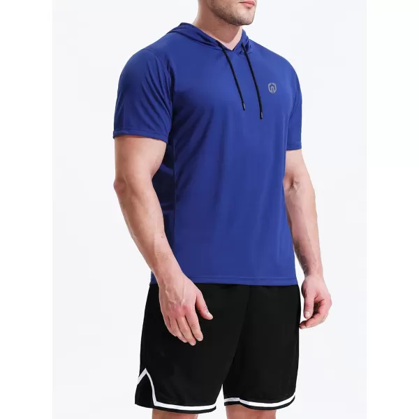 NELEUS Men's 3 Pack Running Shirt Mesh Workout Athletic Shirts with Hoods