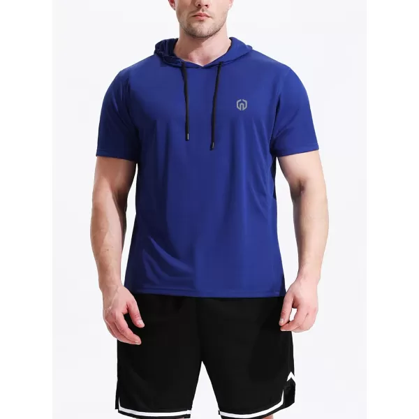 NELEUS Men's 3 Pack Running Shirt Mesh Workout Athletic Shirts with Hoods