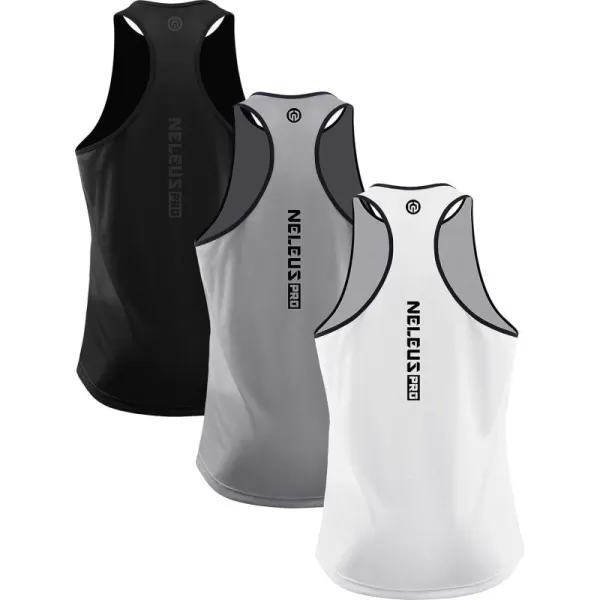 NELEUS Men's 3 Pack Running Tank Top Dry Fit Y-Back Athletic Workout Tank Tops