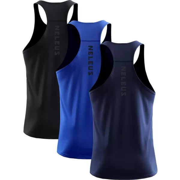 NELEUS Men's 3 Pack Workout Running Tank Top Sleeveless Gym Athletic Shirts