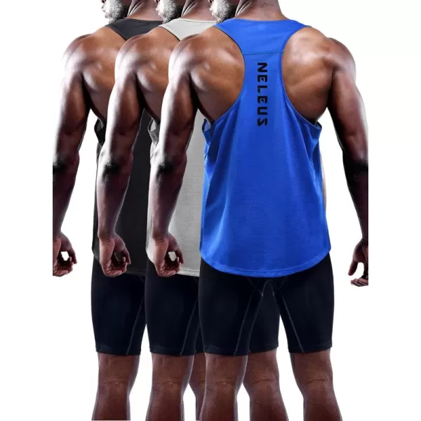 NELEUS Men's 3 Pack Workout Running Tank Top Sleeveless Gym Athletic Shirts