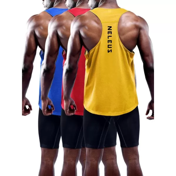 NELEUS Men's 3 Pack Workout Running Tank Top Sleeveless Gym Athletic Shirts