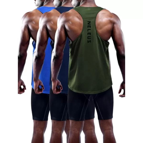 NELEUS Men's 3 Pack Workout Running Tank Top Sleeveless Gym Athletic Shirts