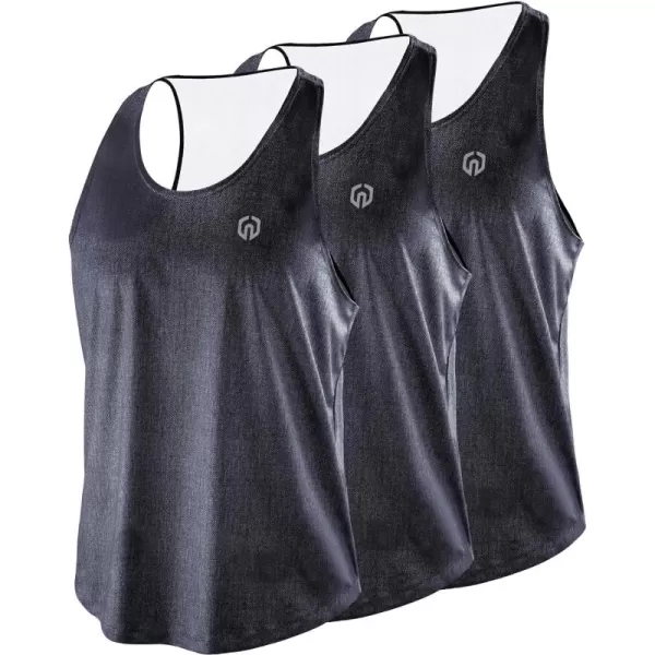 NELEUS Men's 3 Pack Workout Running Tank Top Sleeveless Gym Athletic Shirts