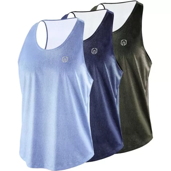 NELEUS Men's 3 Pack Workout Running Tank Top Sleeveless Gym Athletic Shirts