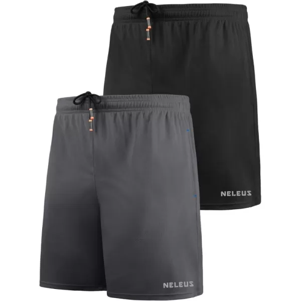 NELEUS Men's 7 inch Lightweight Workout Running Shorts with Pockets