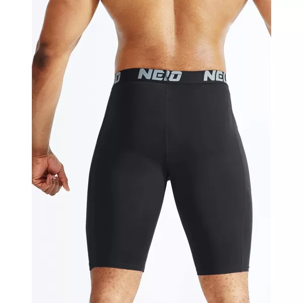 NELEUS Men's Compression Short with Pocket Dry Fit Yoga Running Shorts Pack of 3