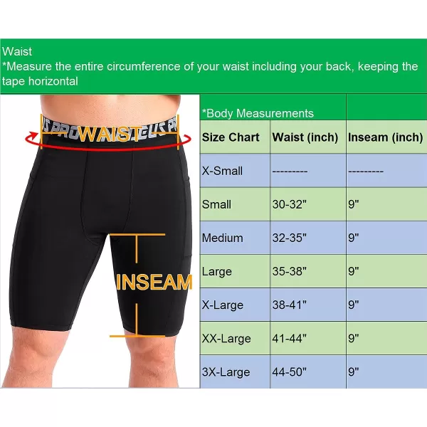 NELEUS Men's Compression Short with Pocket Dry Fit Yoga Running Shorts Pack of 3