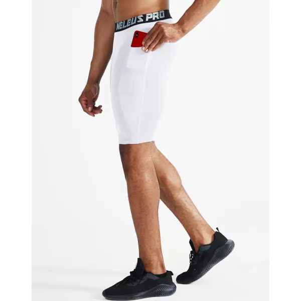NELEUS Men's Compression Short with Pocket Dry Fit Yoga Running Shorts Pack of 3