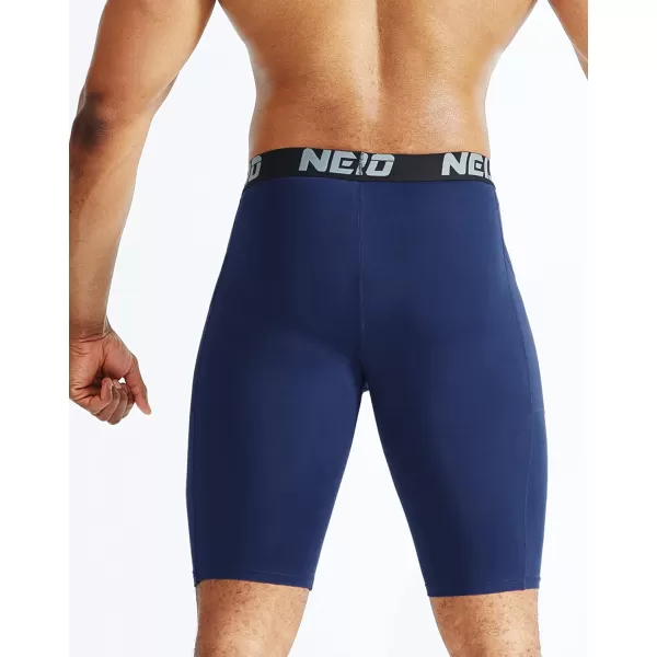 NELEUS Men's Compression Short with Pocket Dry Fit Yoga Running Shorts Pack of 3